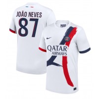 Paris Saint-Germain Joao Neves #87 Vonkajší futbalový dres 2024-25 Krátky Rukáv